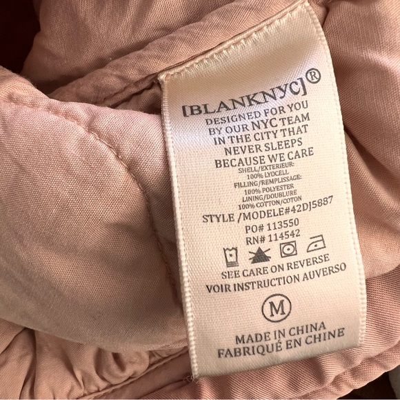 Blank NYC *Blush Pink Quilted Jacket - Picture 13 of 13